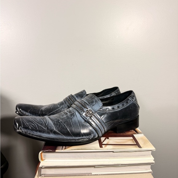 Robert Wayne Size 13 Navy/Black Men’s Dress Shoes with Details main image 10